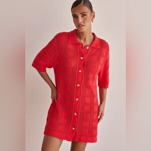 RUNWAY SCOUT NWT RED KNIT DRESS